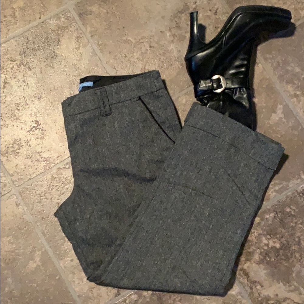 Dressy wool/synth crop dress pant
